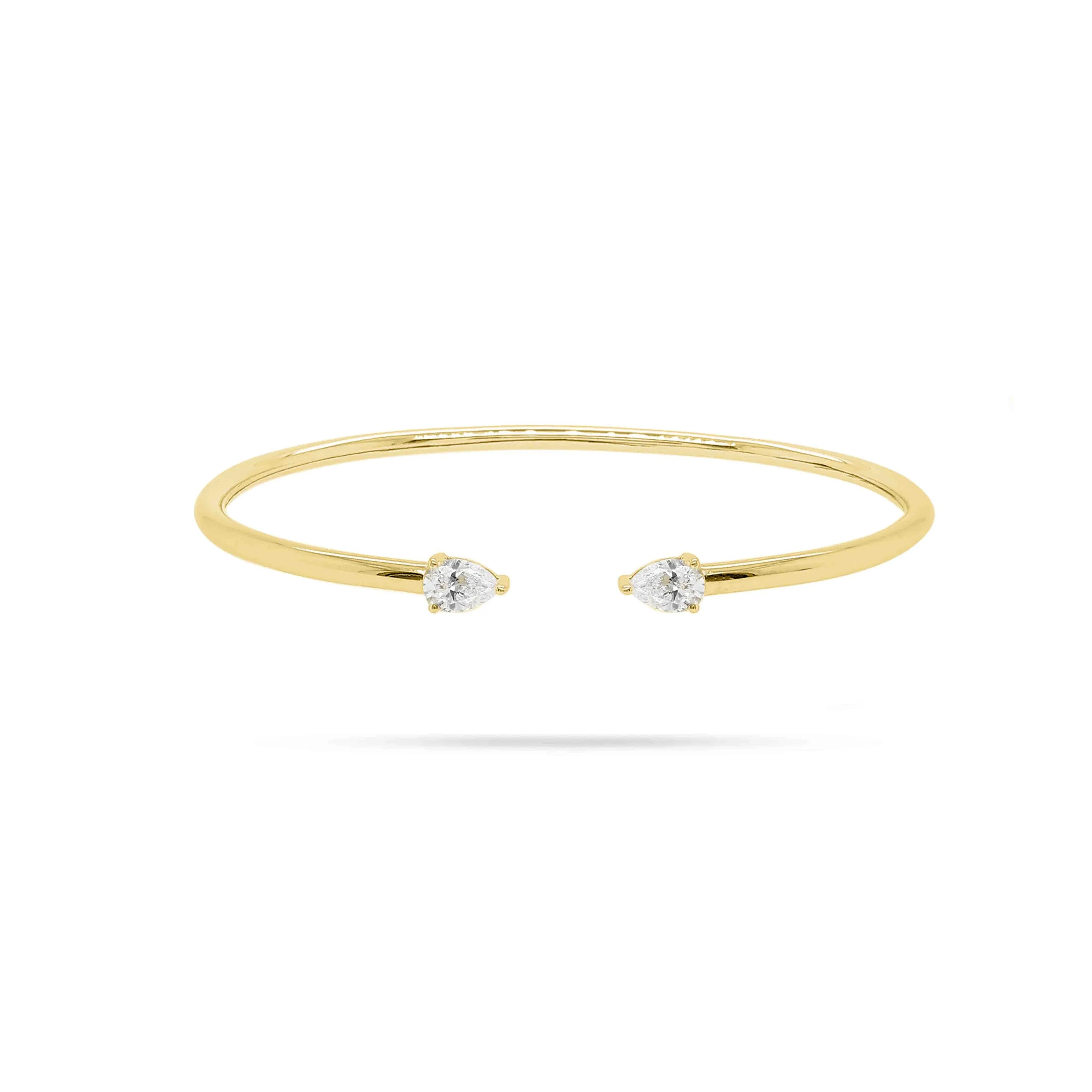 Spring Pear Diamond Bangle