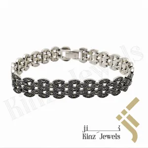 Sterling Silver Antique Marcasite Bracelet