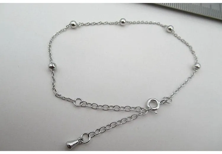 Sterling Silver Cable Satellite Bracelet Setting Chain Clasp 20сm Bracelet Findings for Handmade Pure Fine Jewelry Making Wholesale Bulk