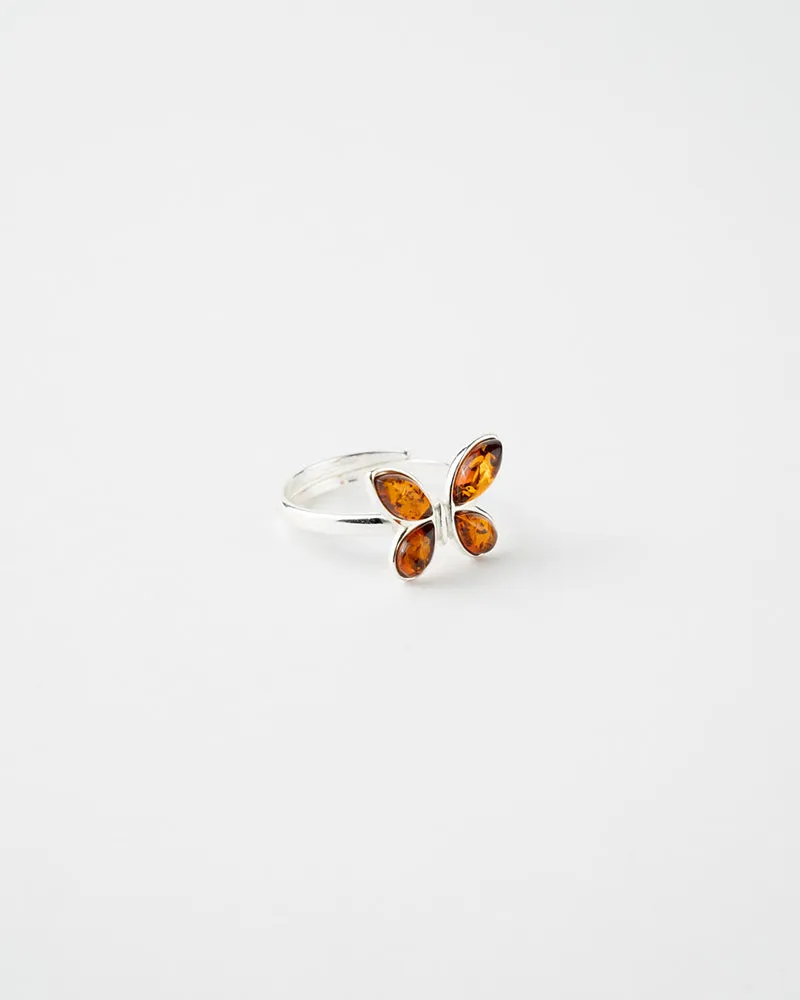 Subtle Butterfly Adjustable Ring