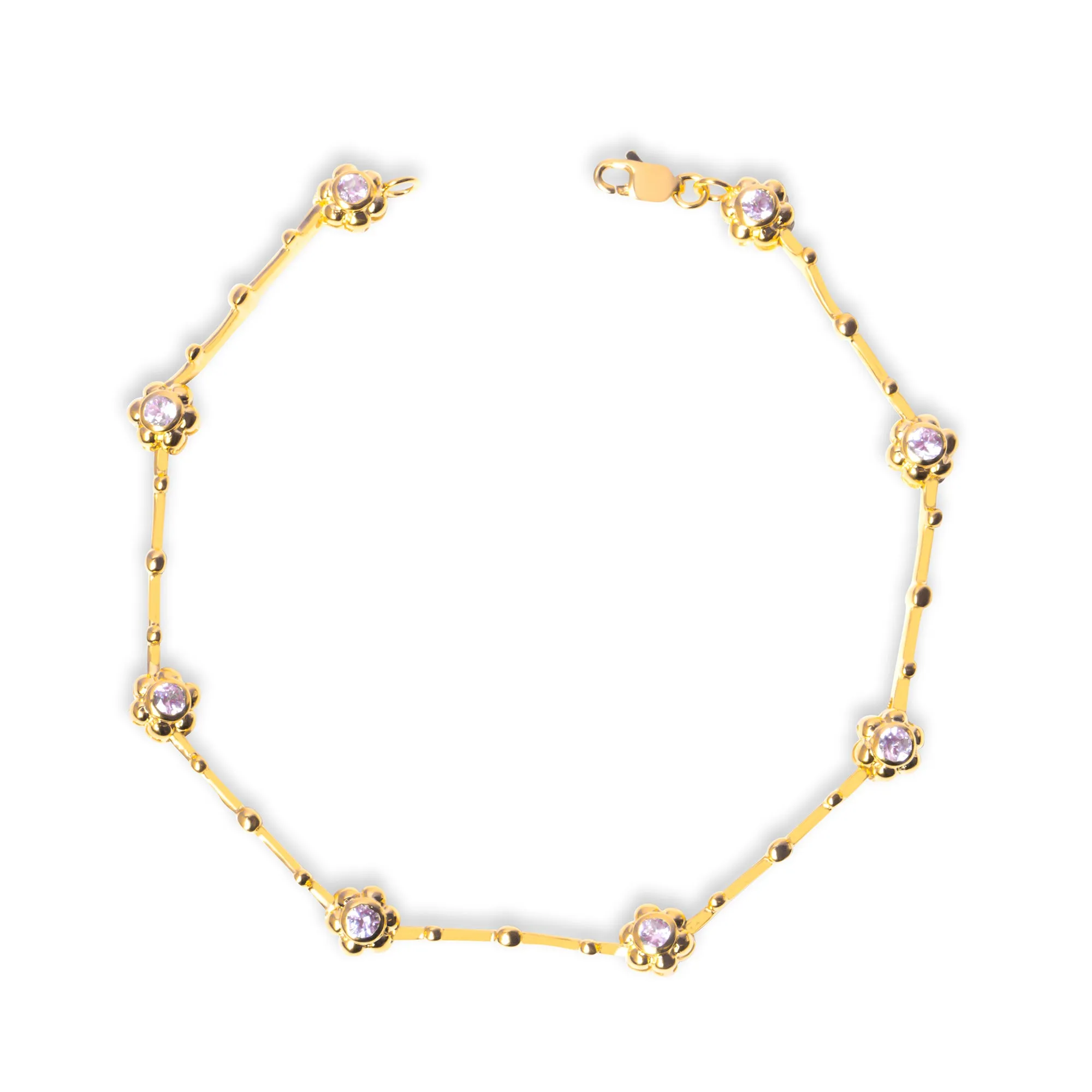 THE KAIA FLOWER STONE LINK BRACELET