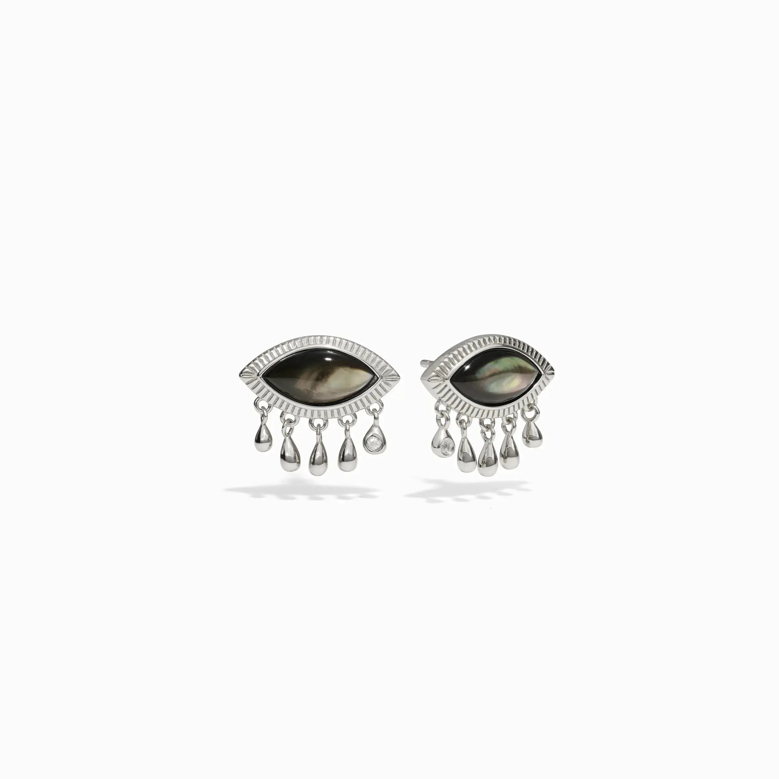 Third Eye Black Mother of Pearl Studs