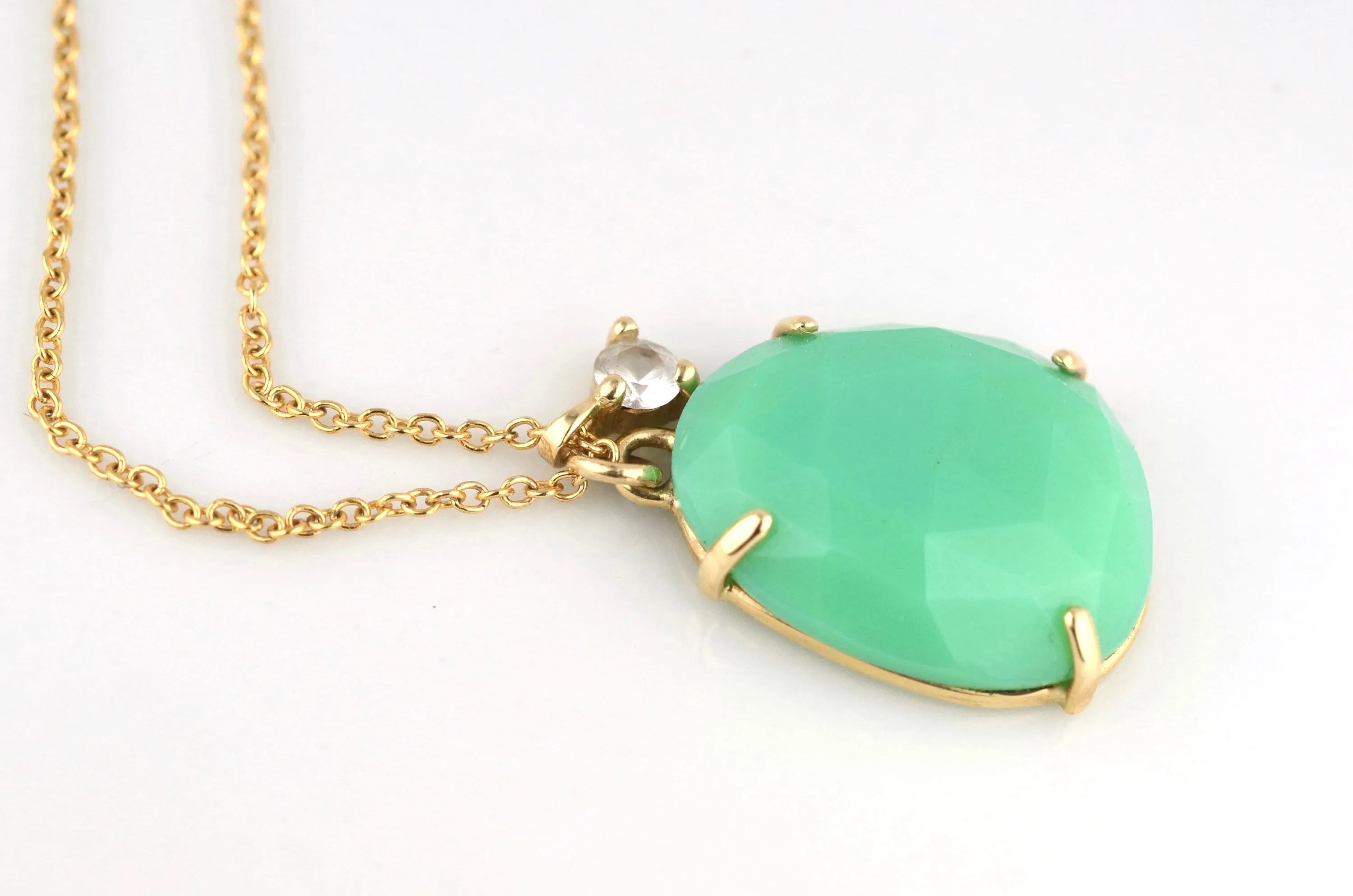 Vibrant Green Chrysoprase Necklace