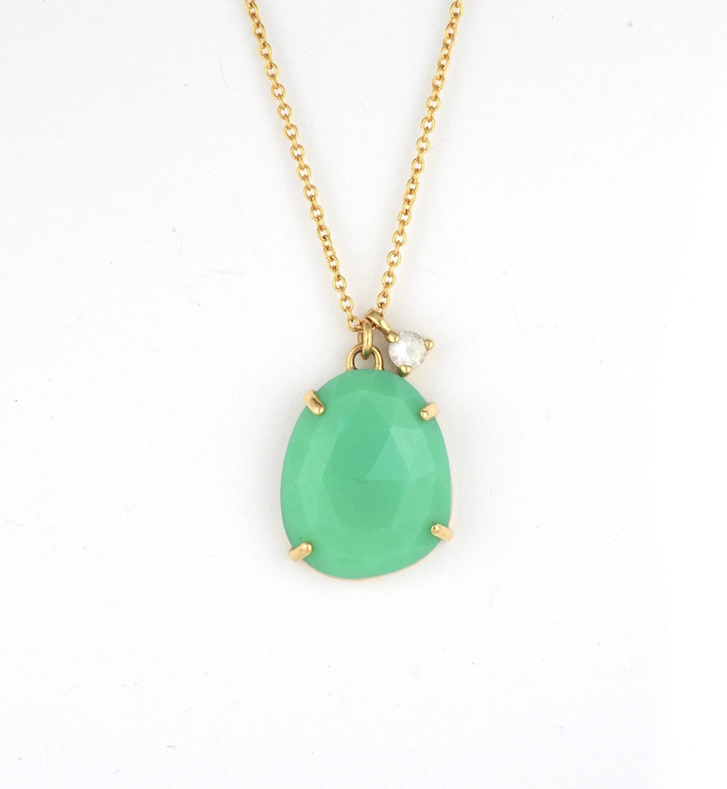 Vibrant Green Chrysoprase Necklace