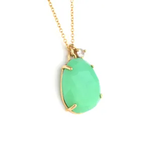 Vibrant Green Chrysoprase Necklace