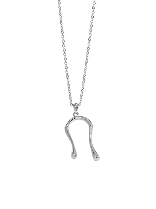 Wishbone XL Art .925 Sterling Silver Waterproof Necklace