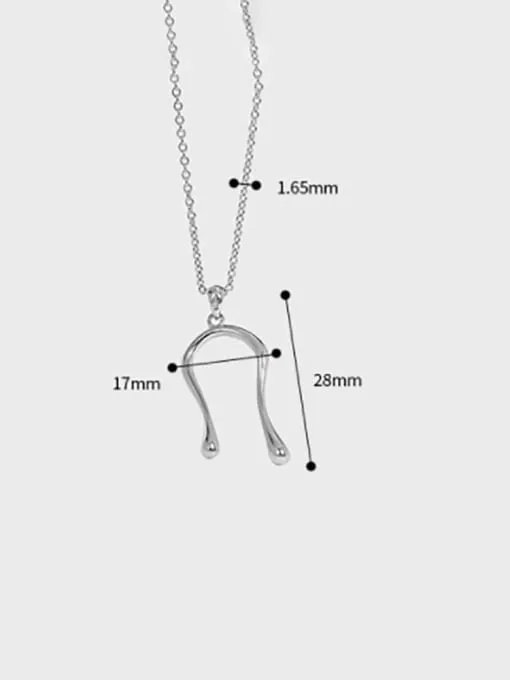 Wishbone XL Art .925 Sterling Silver Waterproof Necklace