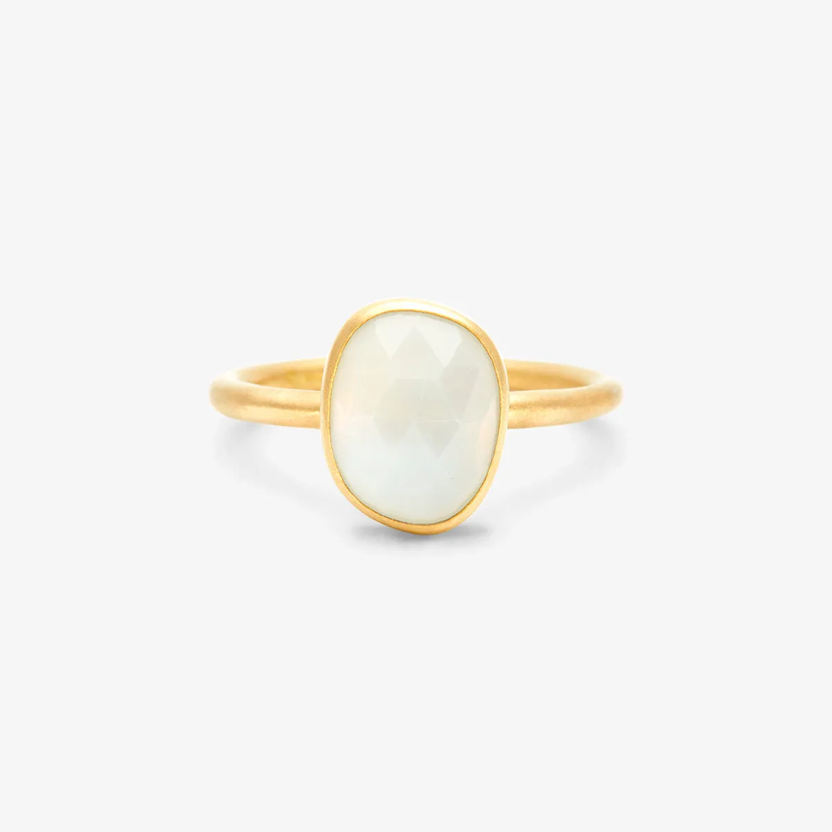 WMR5-OOAK | 3.13 Carat One-of-a-Kind Rose Cut White Moonstone Ring