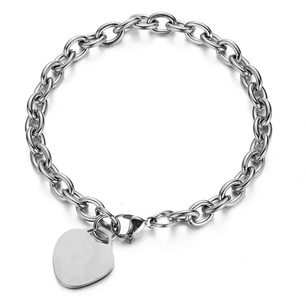 Yellow Chimes Bracelet for Women Stainless Steel Silver Plated Chain Heart Charm Bracelet for Women and Girls Valentine Gift for Girls